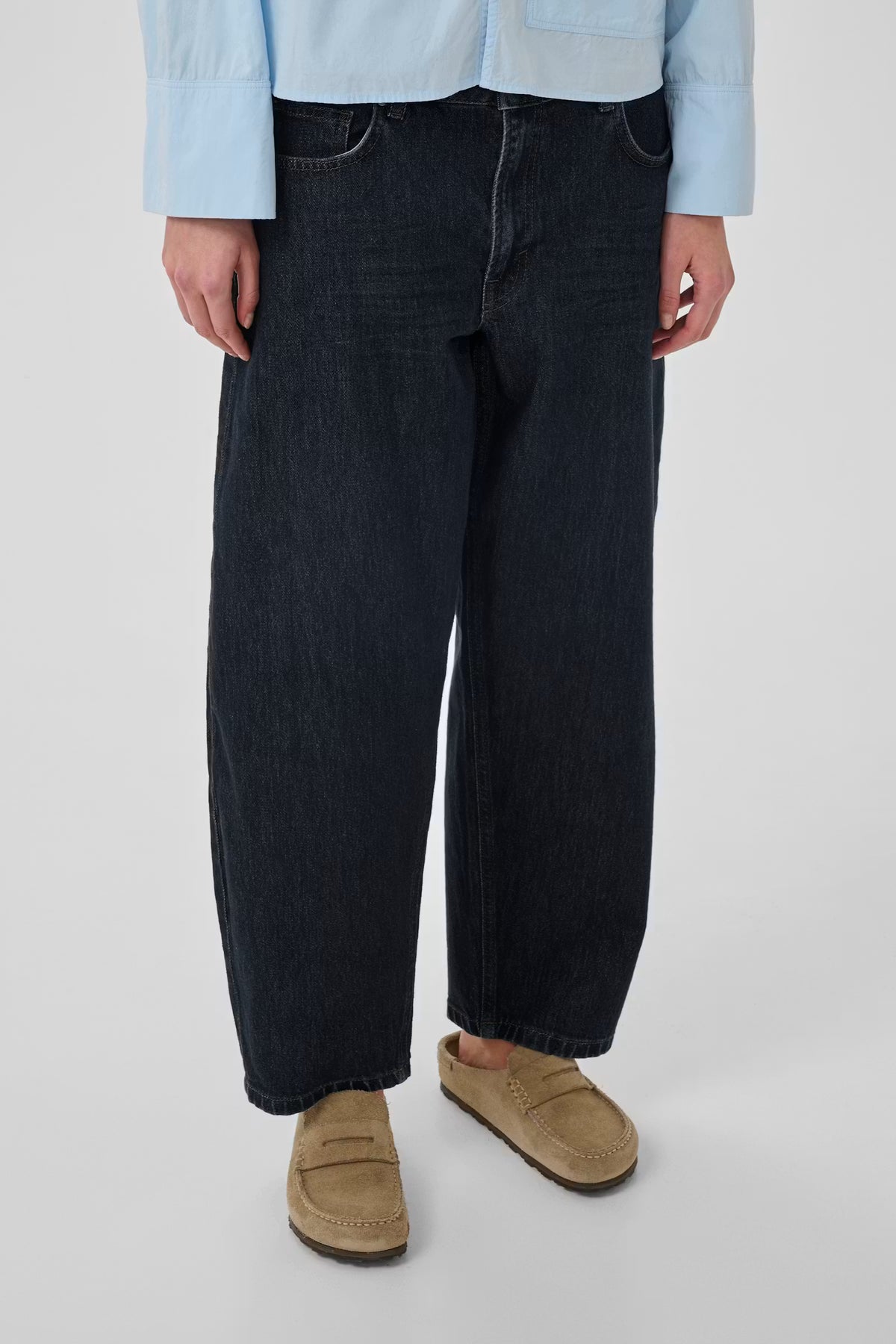 My Essential Wardrobe Barrel Baloo 139 Jeans In Dark Blue Unwash