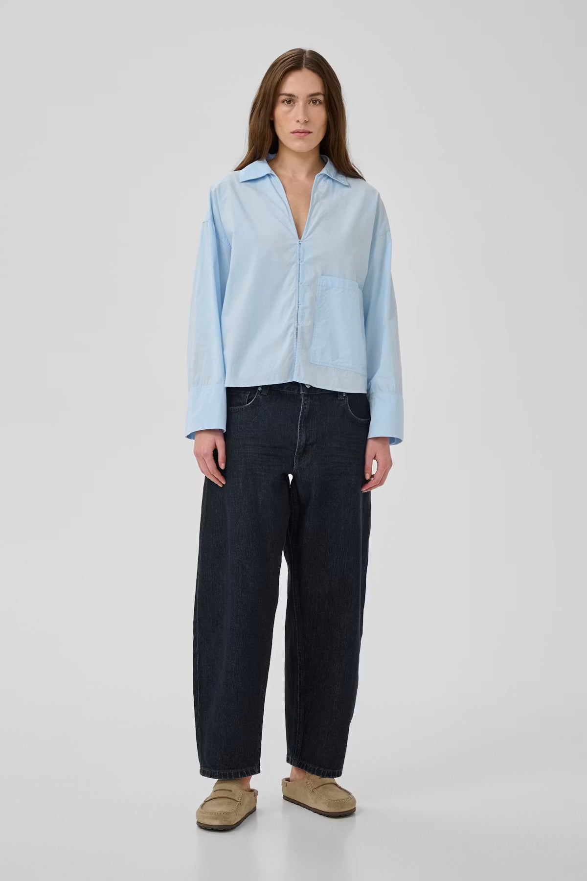 My Essential Wardrobe Barrel Baloo 139 Jeans In Dark Blue Unwash