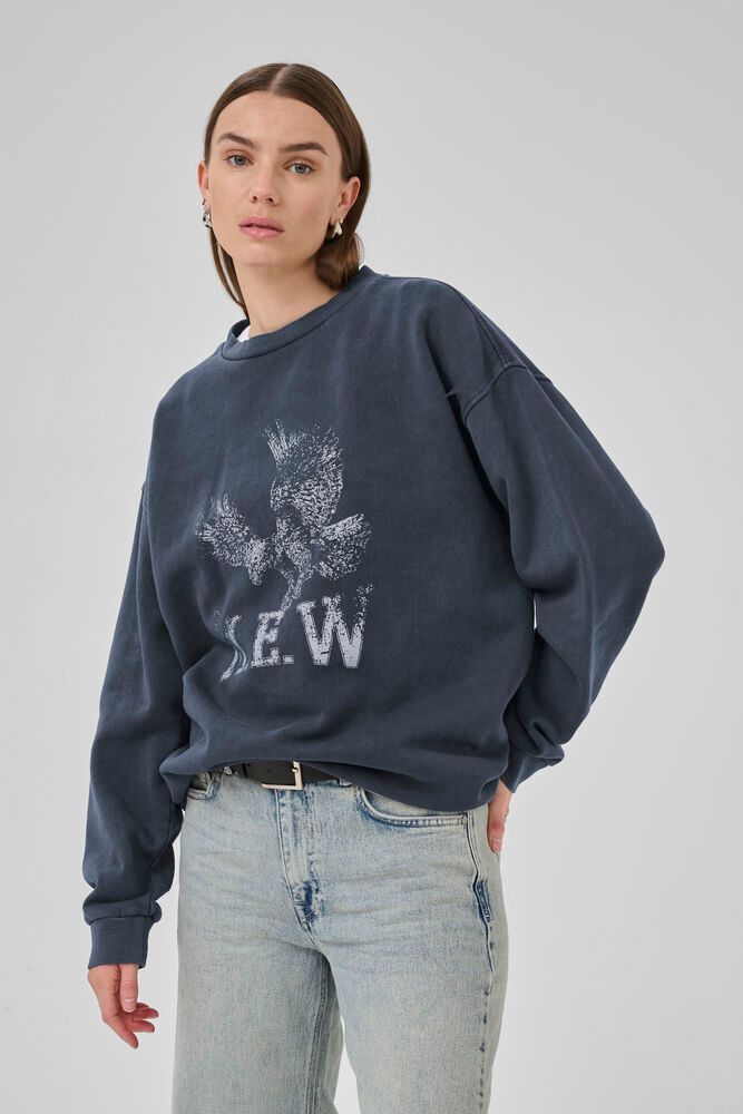 My Essential Wardrobe Diego Eagle Sweatshirt in Dark Grey