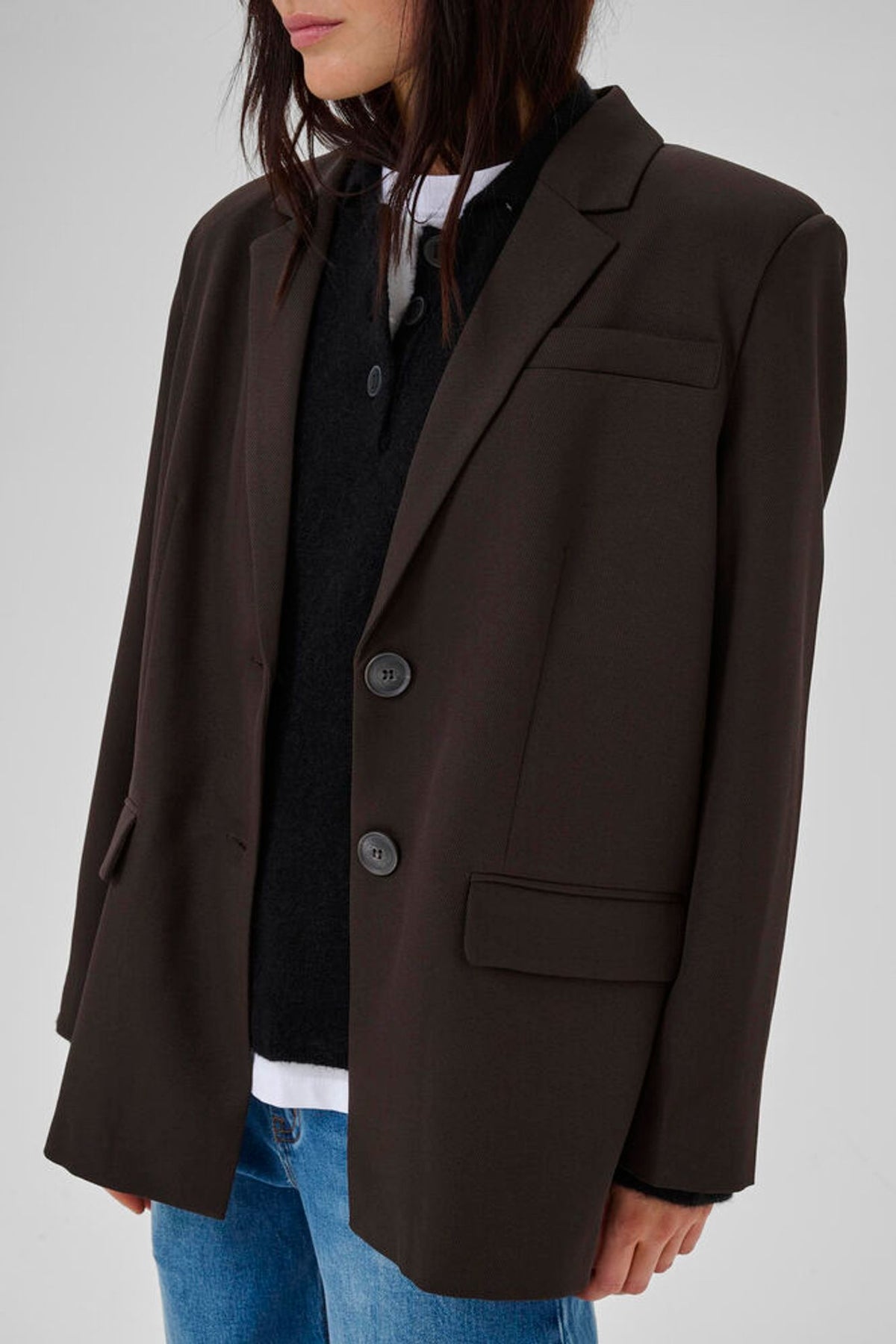 My Essential Wardrobe Disa Emmy Blazer in Expresso