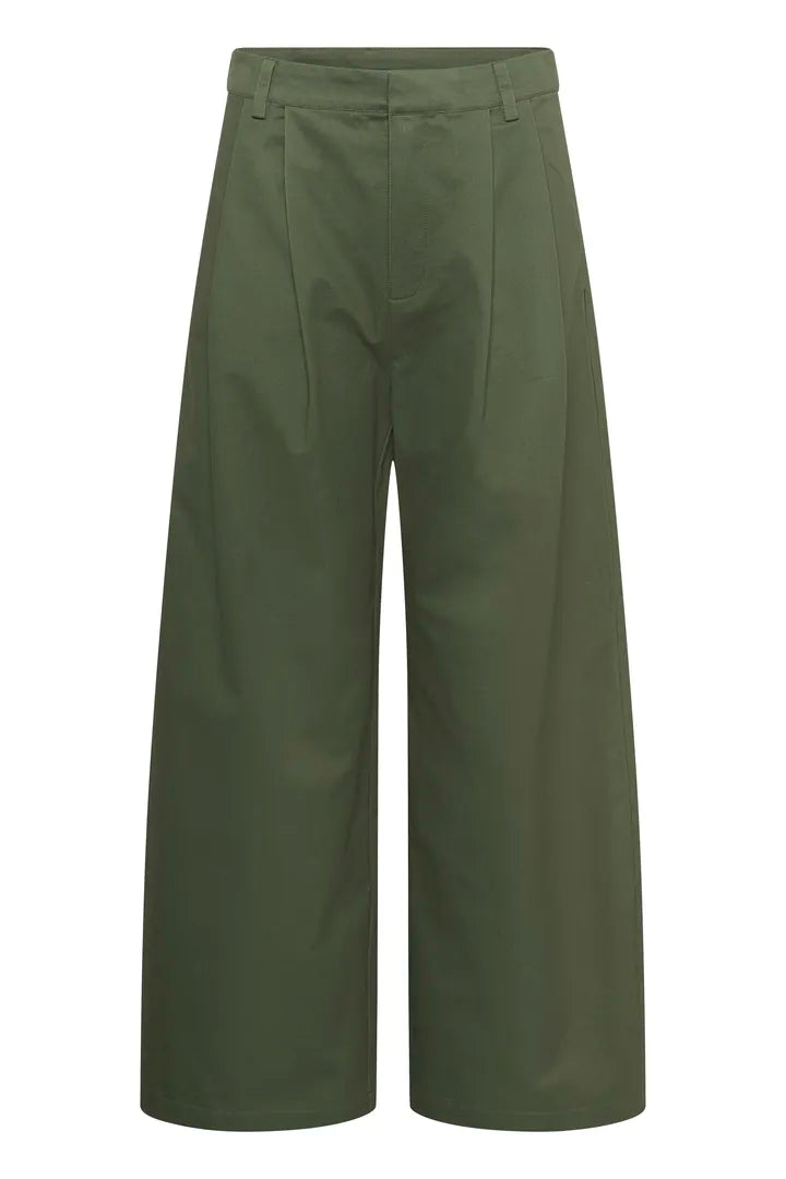 My Essential Wardrobe Gisva Pant In Forest Green