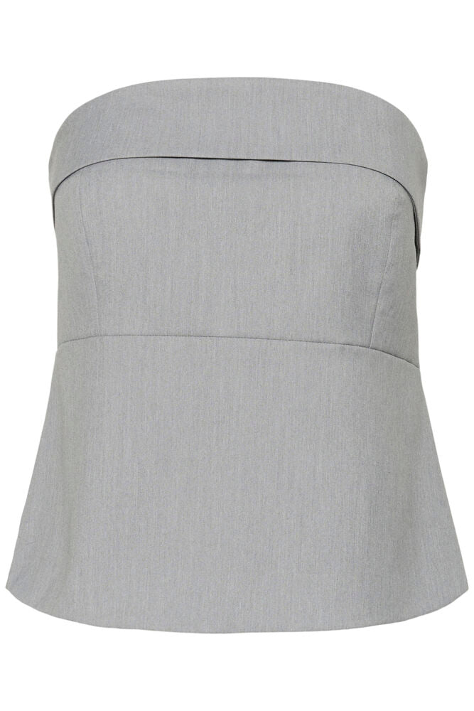 My Essential Wardrobe Hanna Corsage In Light Grey Melange