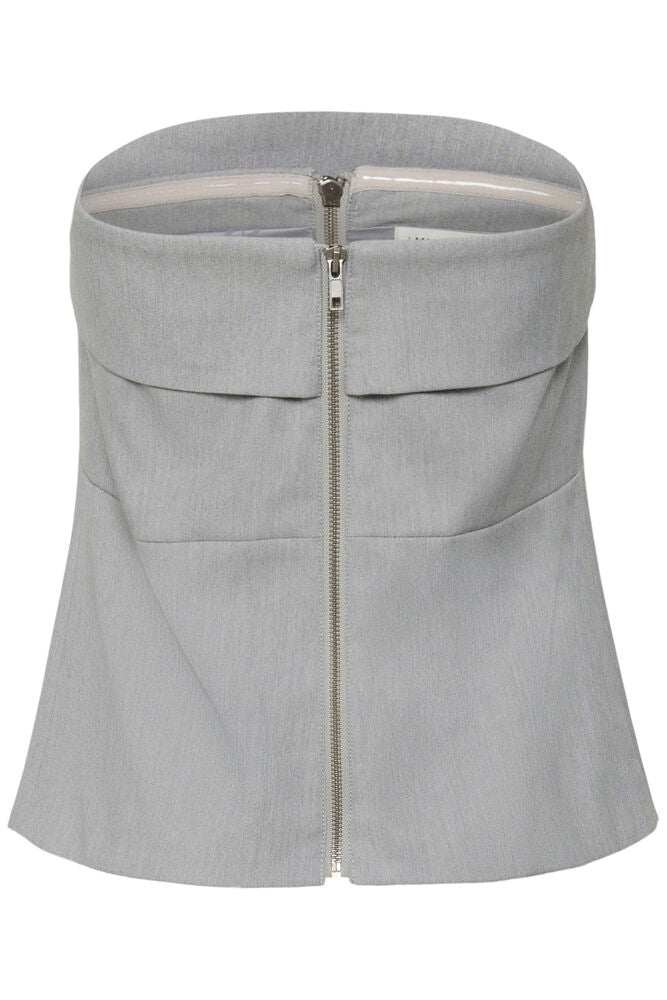 My Essential Wardrobe Hanna Corsage In Light Grey Melange