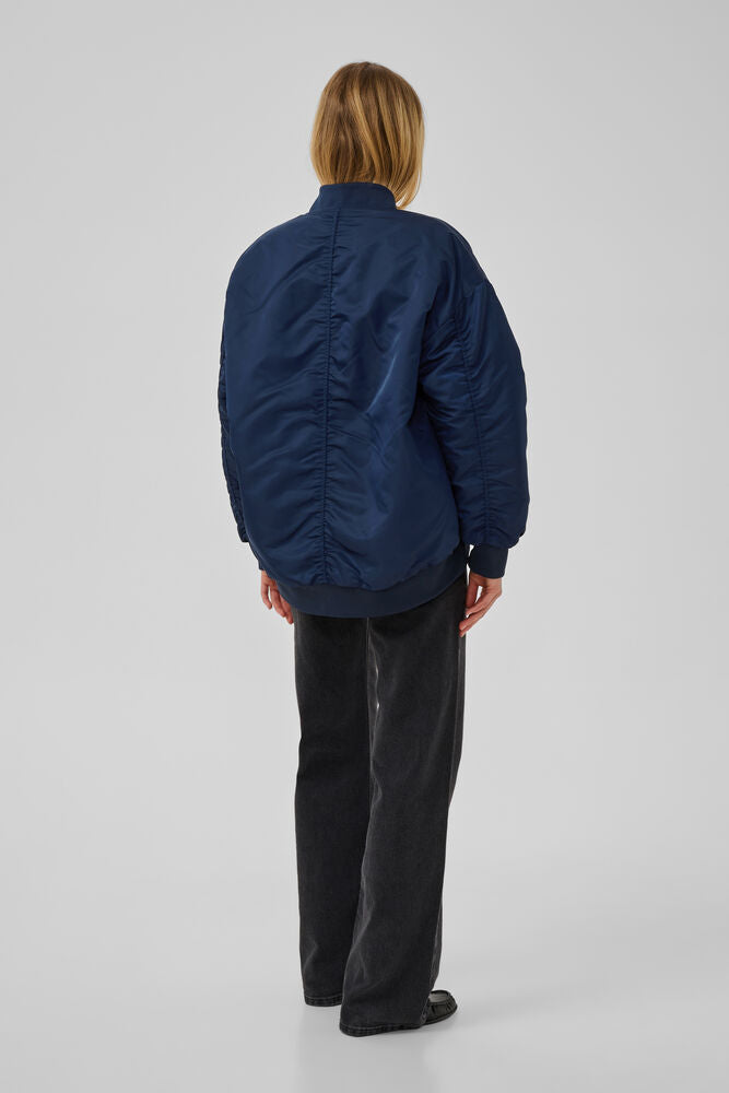 My Essential Wardrobe Helga Bomber in Dark Sapphire Blue