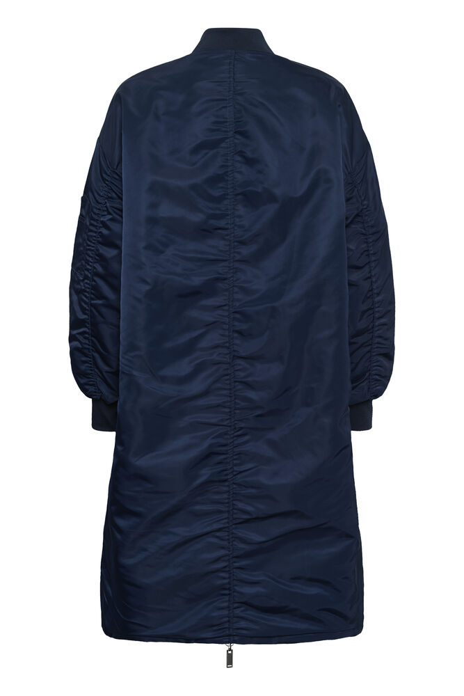 My Essential Wardrobe Helga Long Jacket in Dark Sapphire blue