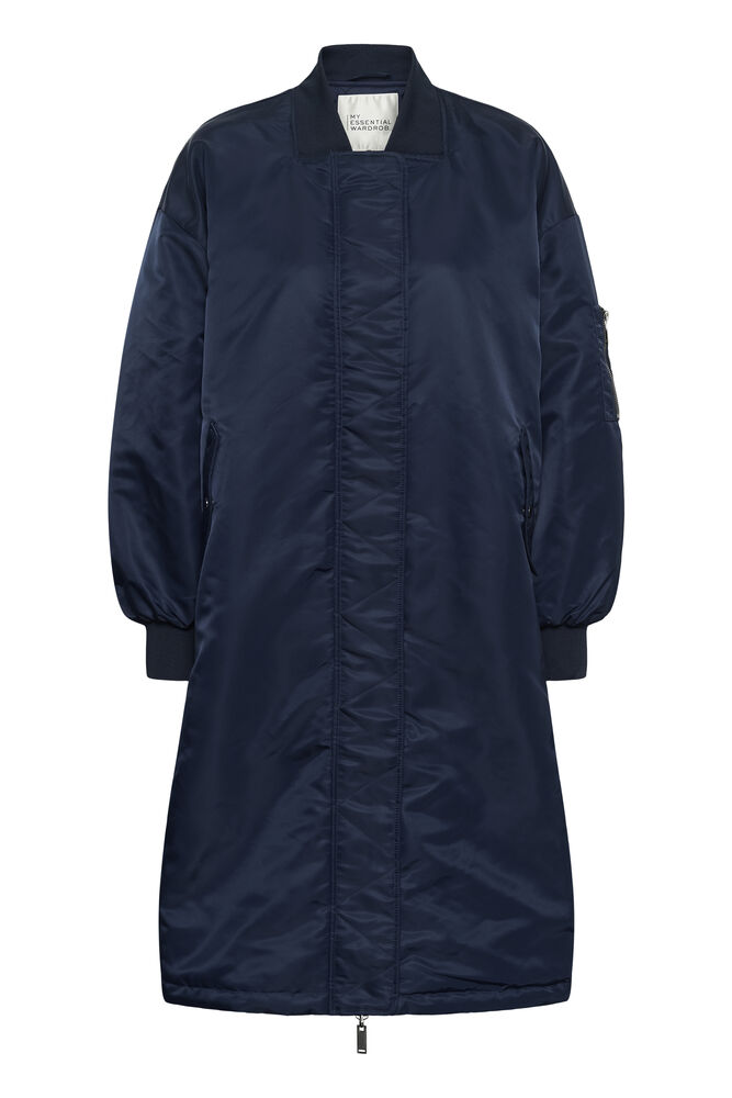 My Essential Wardrobe Helga Long Jacket in Dark Sapphire blue