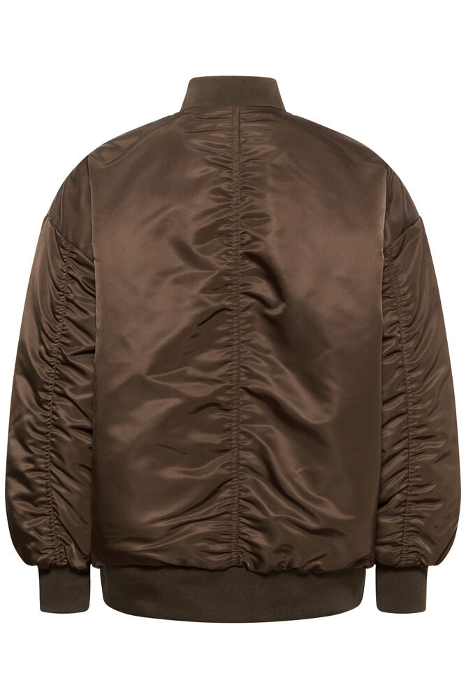 My Essential Wardrobe Helga Bomber in Demitasse Brown