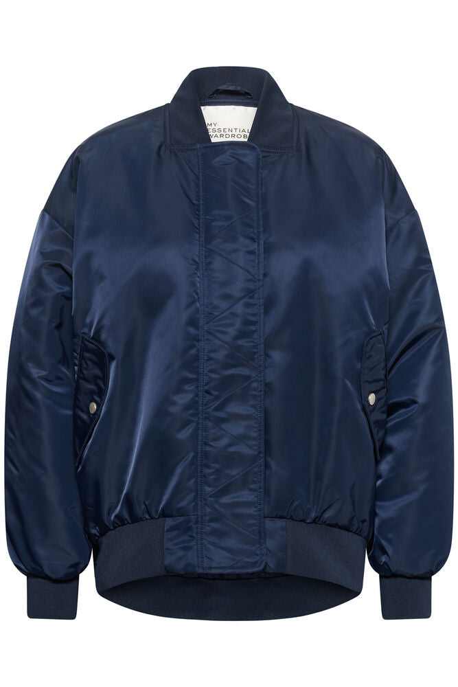 My Essential Wardrobe Helga Bomber in Dark Sapphire Blue