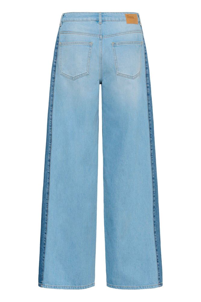 My Essential Wardrobe Lise 139 High Mixed X-Wide Jeans In High Blue / Blue Wash