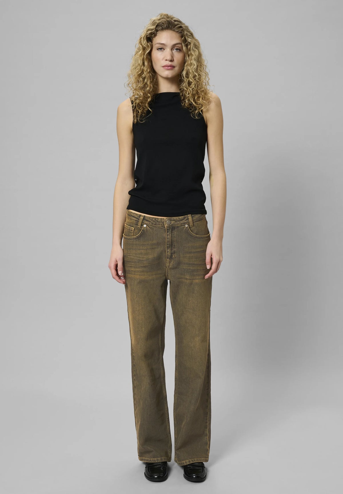 My Essential Wardrobe Louis 139 High Wide Jeans In Amber Retro Wash