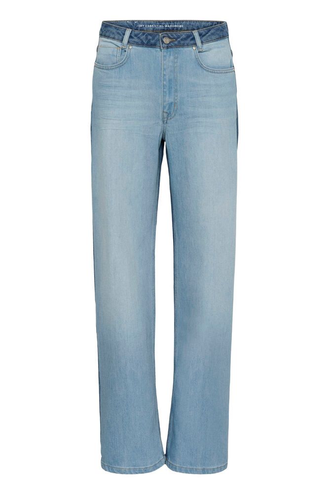 My Essential Wardrobe Louis 139 High Mix Wide Jeans In Light Blue / Blue Wash