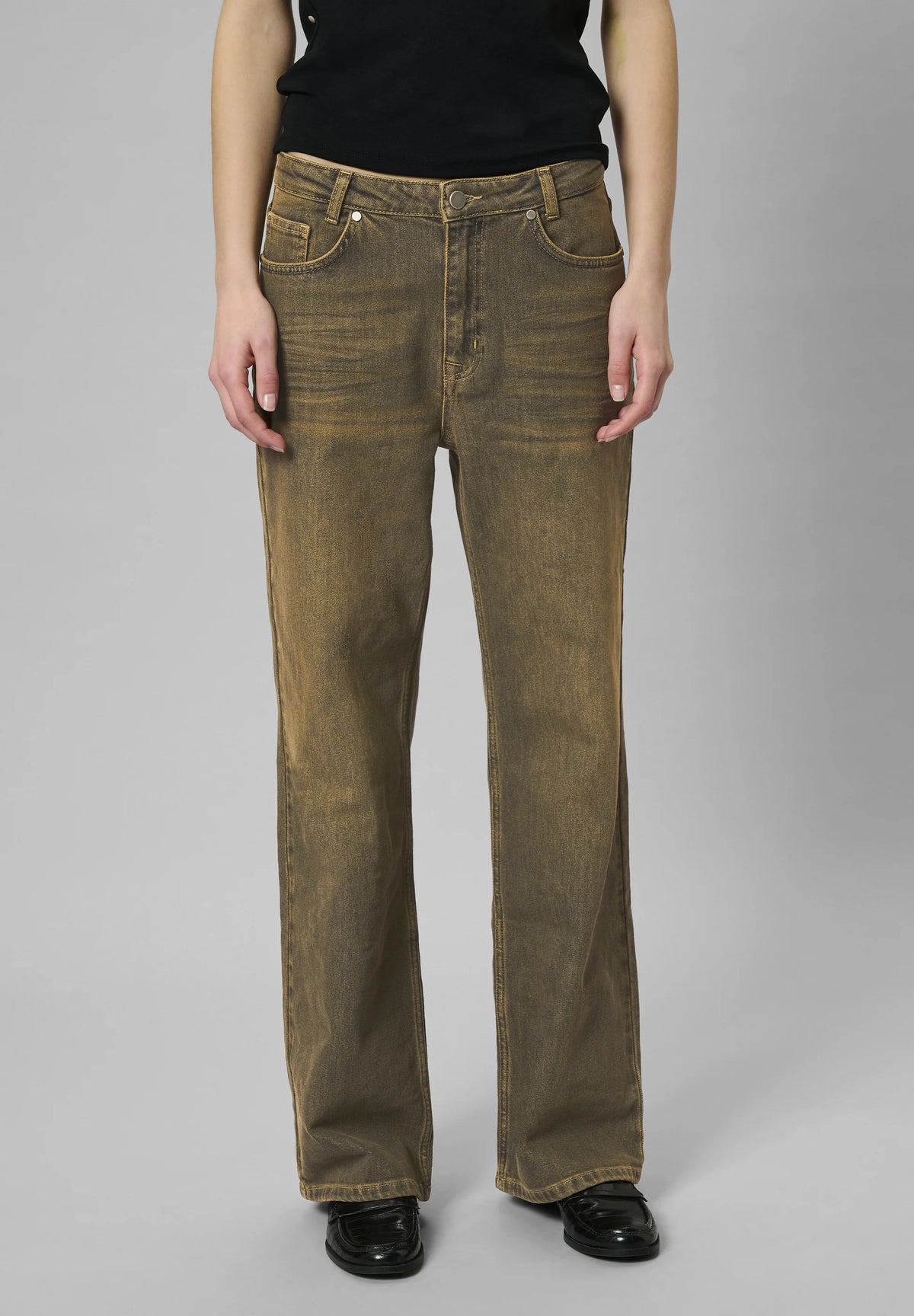 My Essential Wardrobe Louis 139 High Wide Jeans In Amber Retro Wash