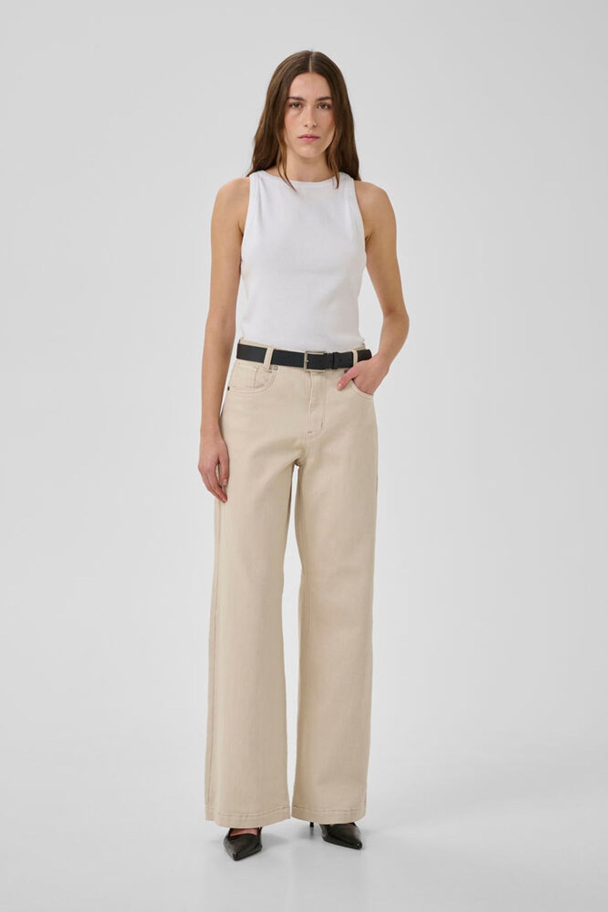 My Essential Wardrobe Mandy Top In Bright White