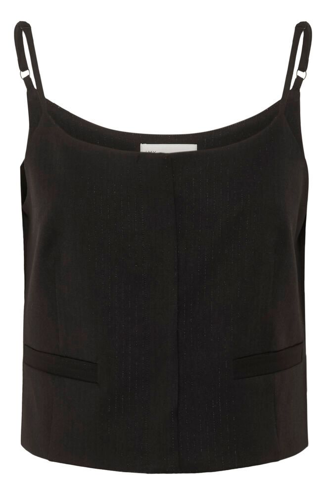 My Essential Wardrobe Reece Strap Vest In Black