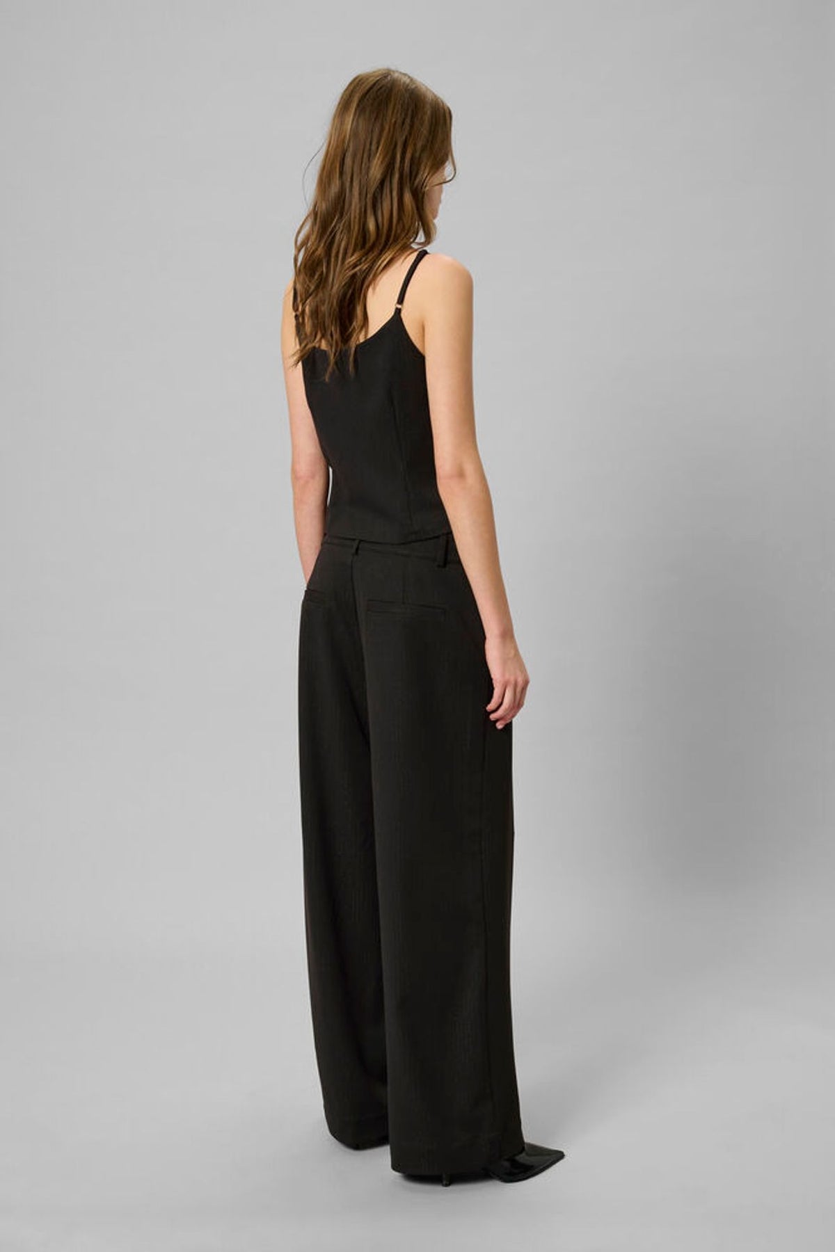 My Essential Wardrobe Reece Strap Vest In Black