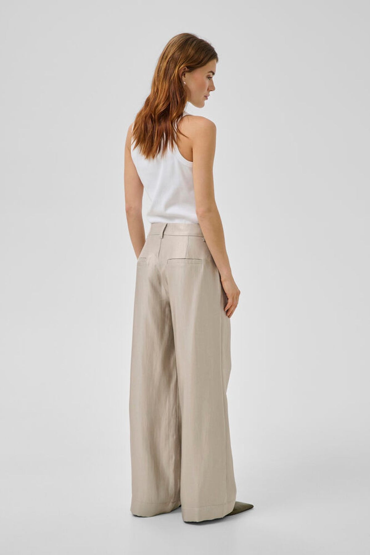 My Essential Wardrobe Shine Wide Pant In Moonstruck