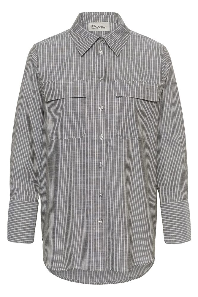 My Essential Wardrobe Skye Shirt In Forest Night Striped