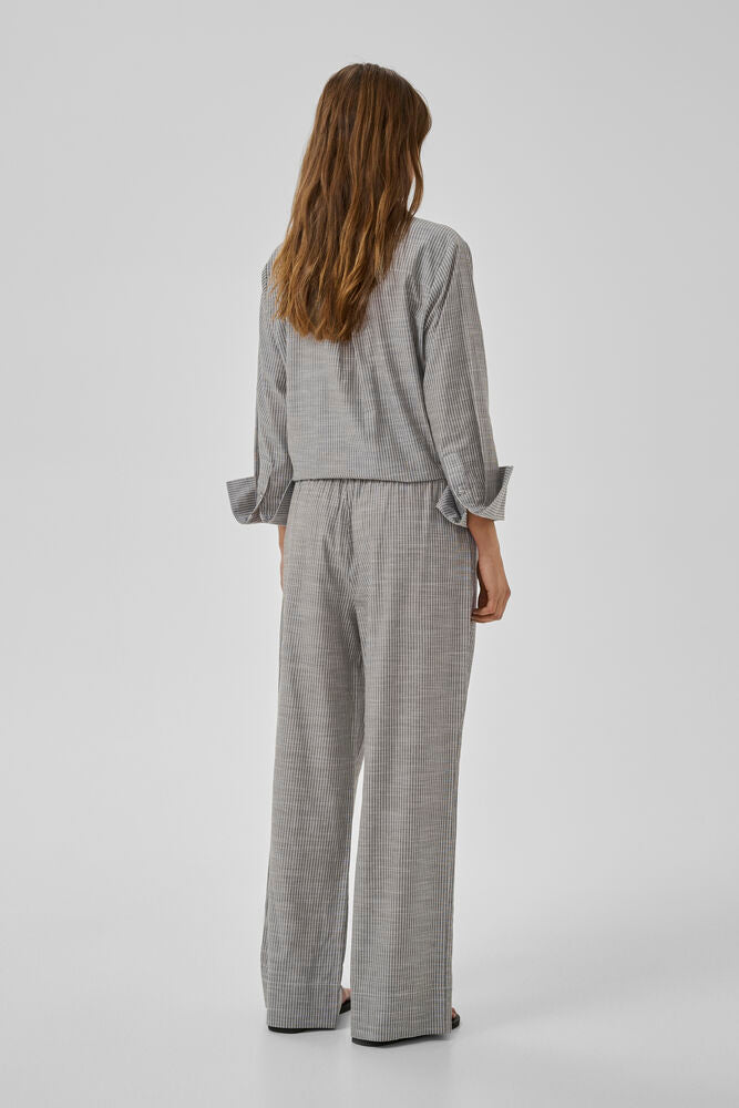 My Essential Wardrobe Skye Wide Pant In Forest Night Striped