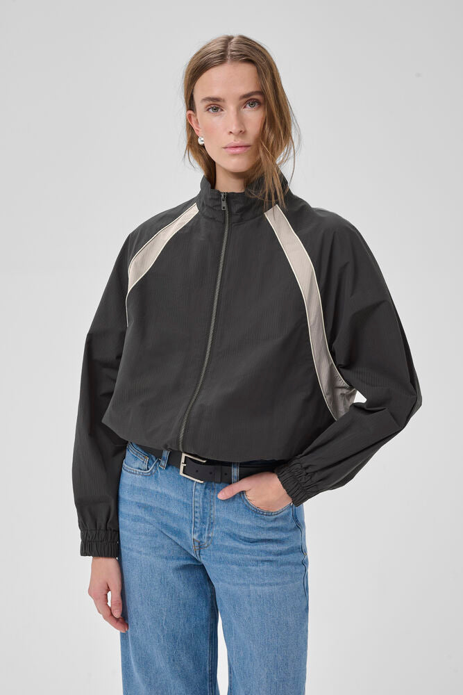 My Essential Tasma Track Jacket In Dark Shadow Grey