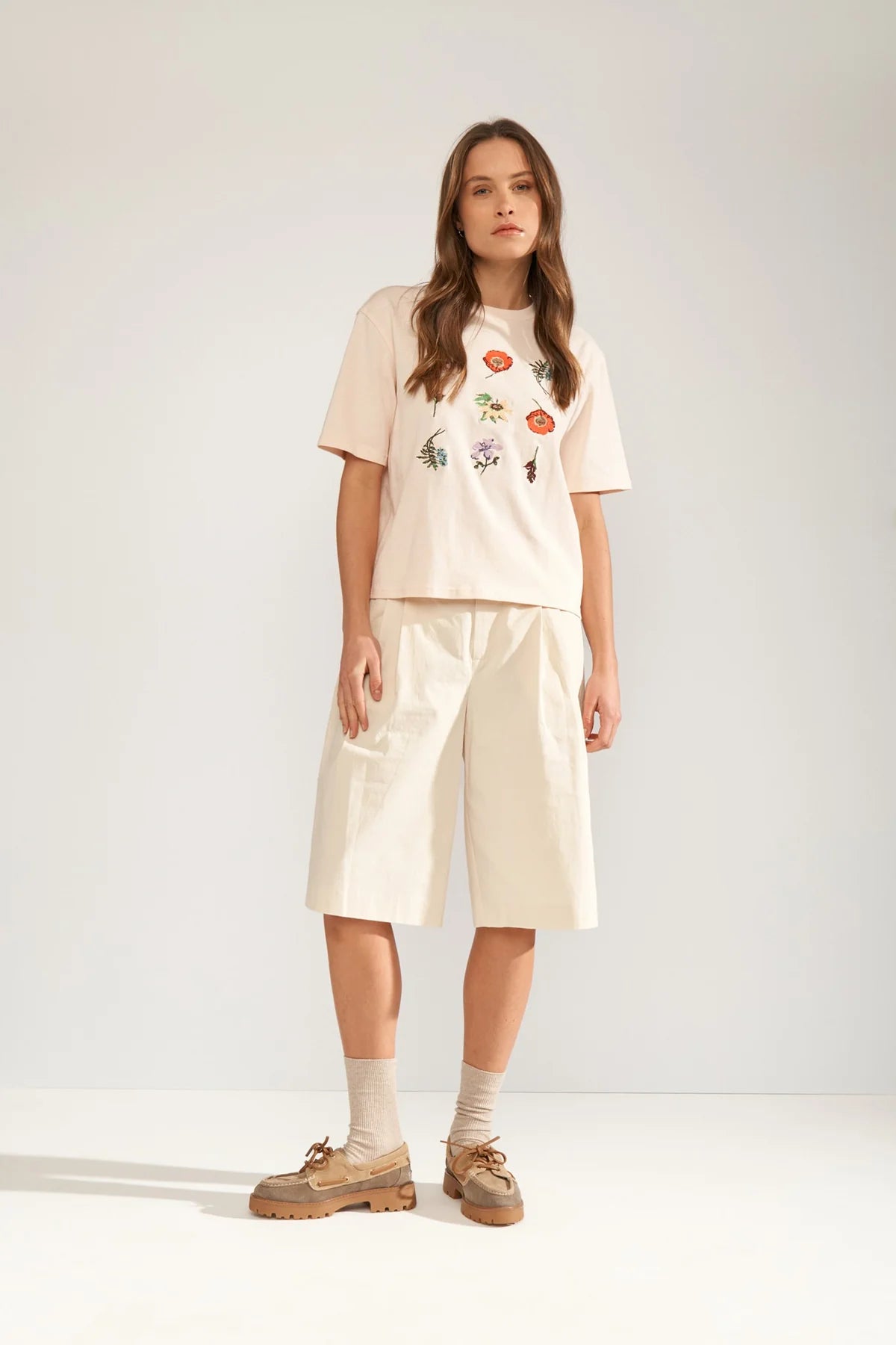 Numph Nubelisa Boxy Tee In Cloud Dancer