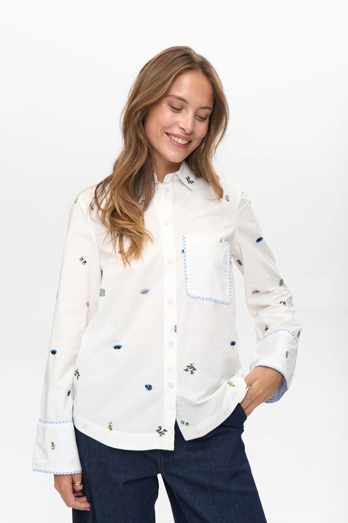 Numph Nuchiro Boxy Shirt in Cloud Dancer