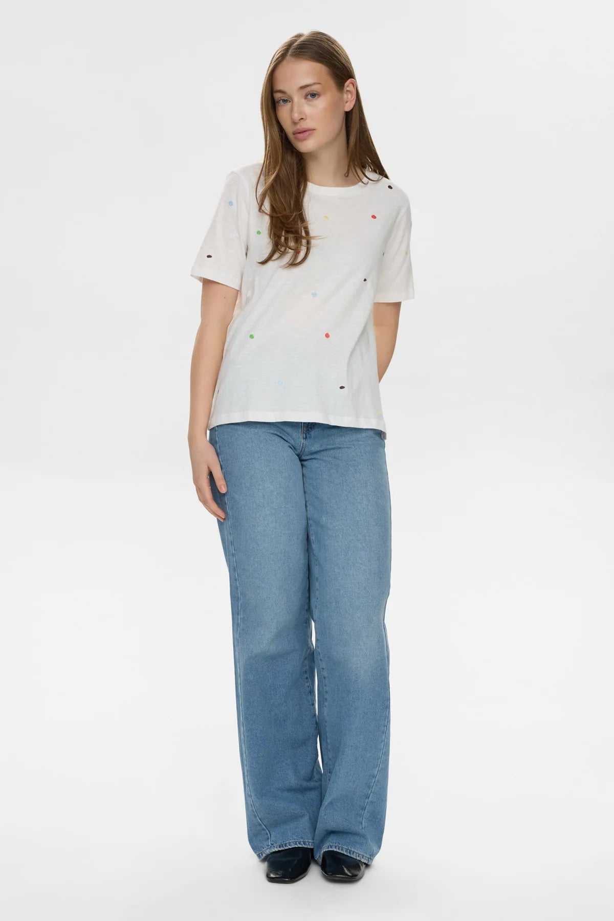 Numph Nudelora T-Shirt In Cloud Dancer