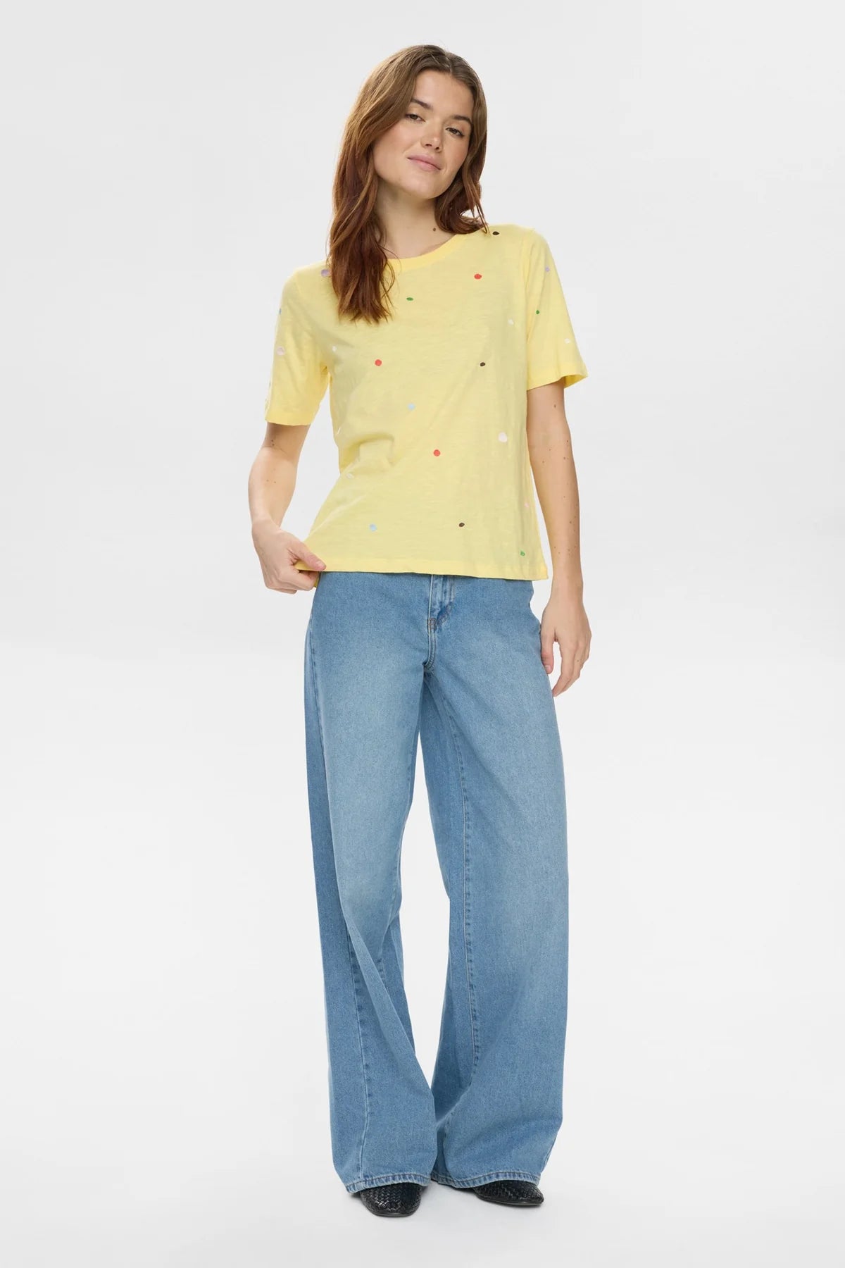 Numph Nudelora T-Shirt In Popcorn