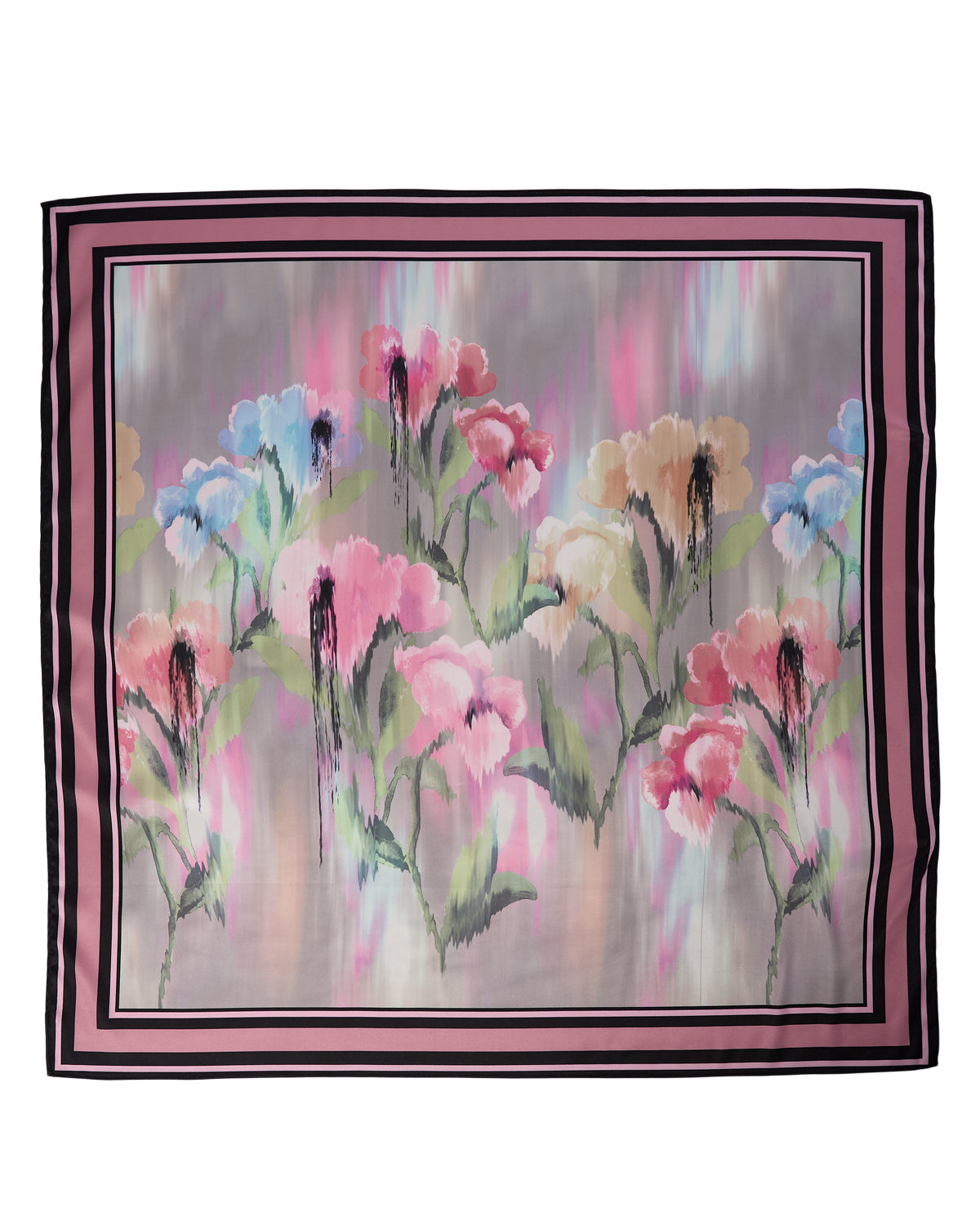 Numph Nukami Satin Scarf in Gray Morn
