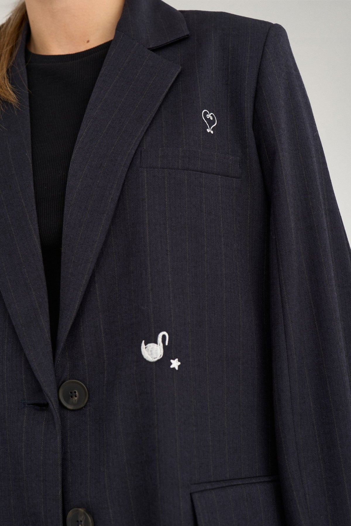 Numph Nulouise Oversized Blazer in Cavier