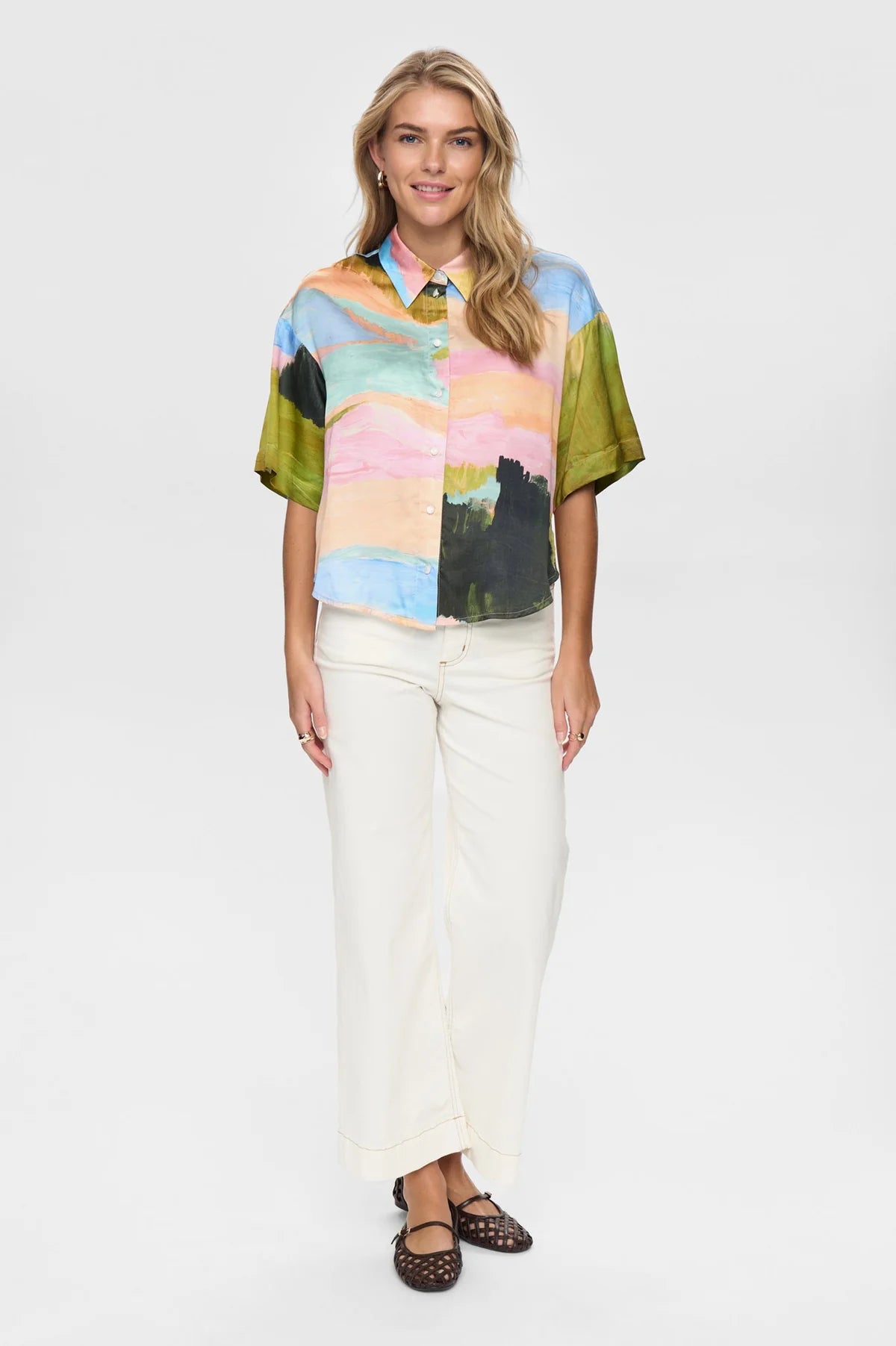 Numph Numeadow Shirt In Peony