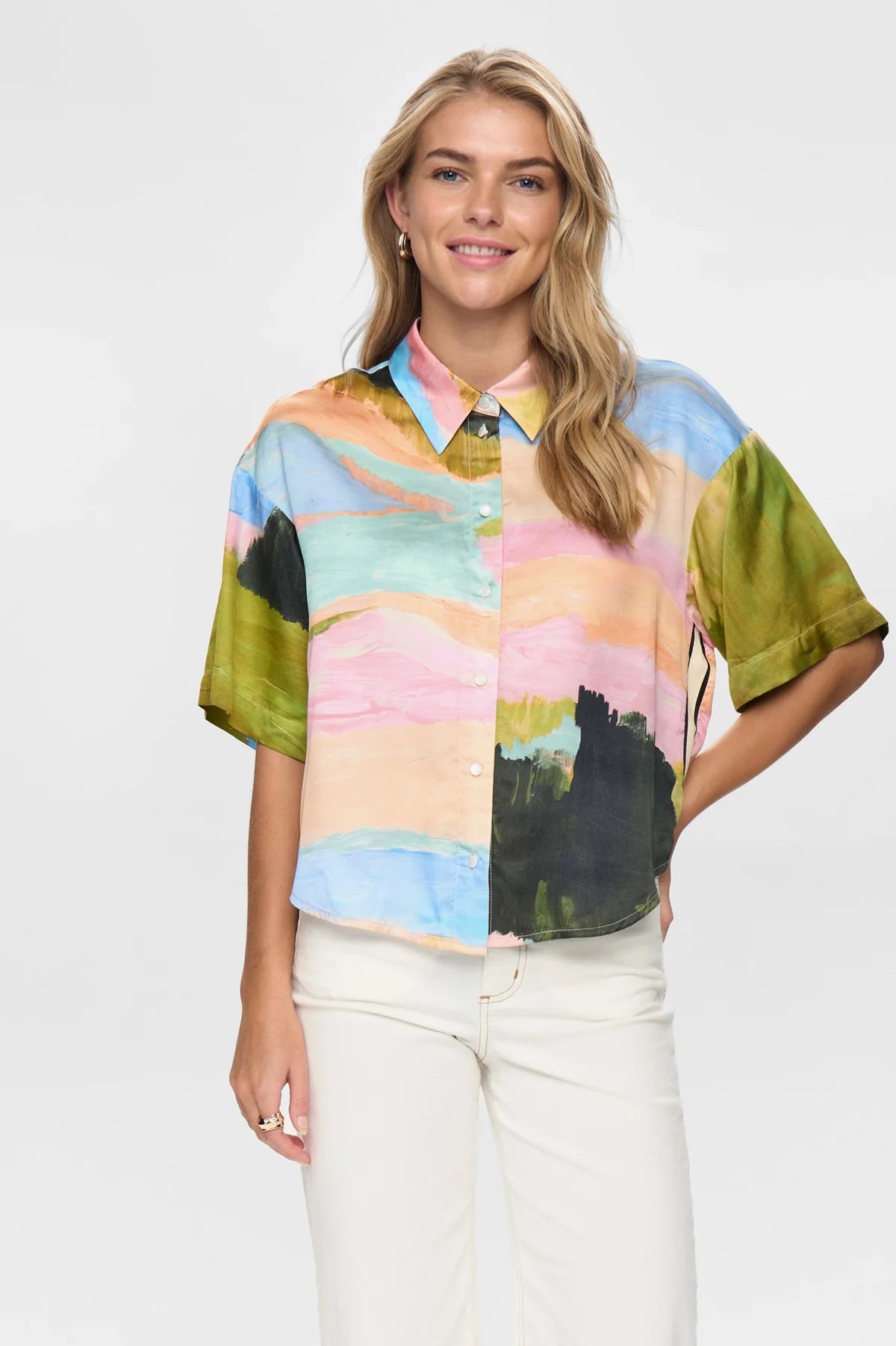 Numph Numeadow Shirt In Peony