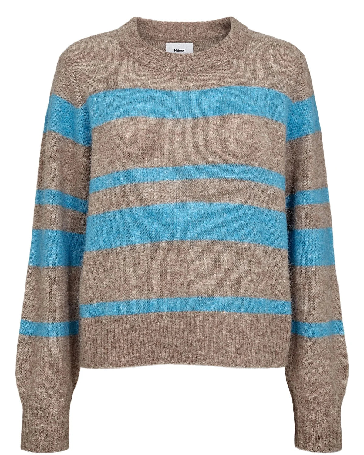 Numph Nuriette Wide Stripe Pullover in Aquarius