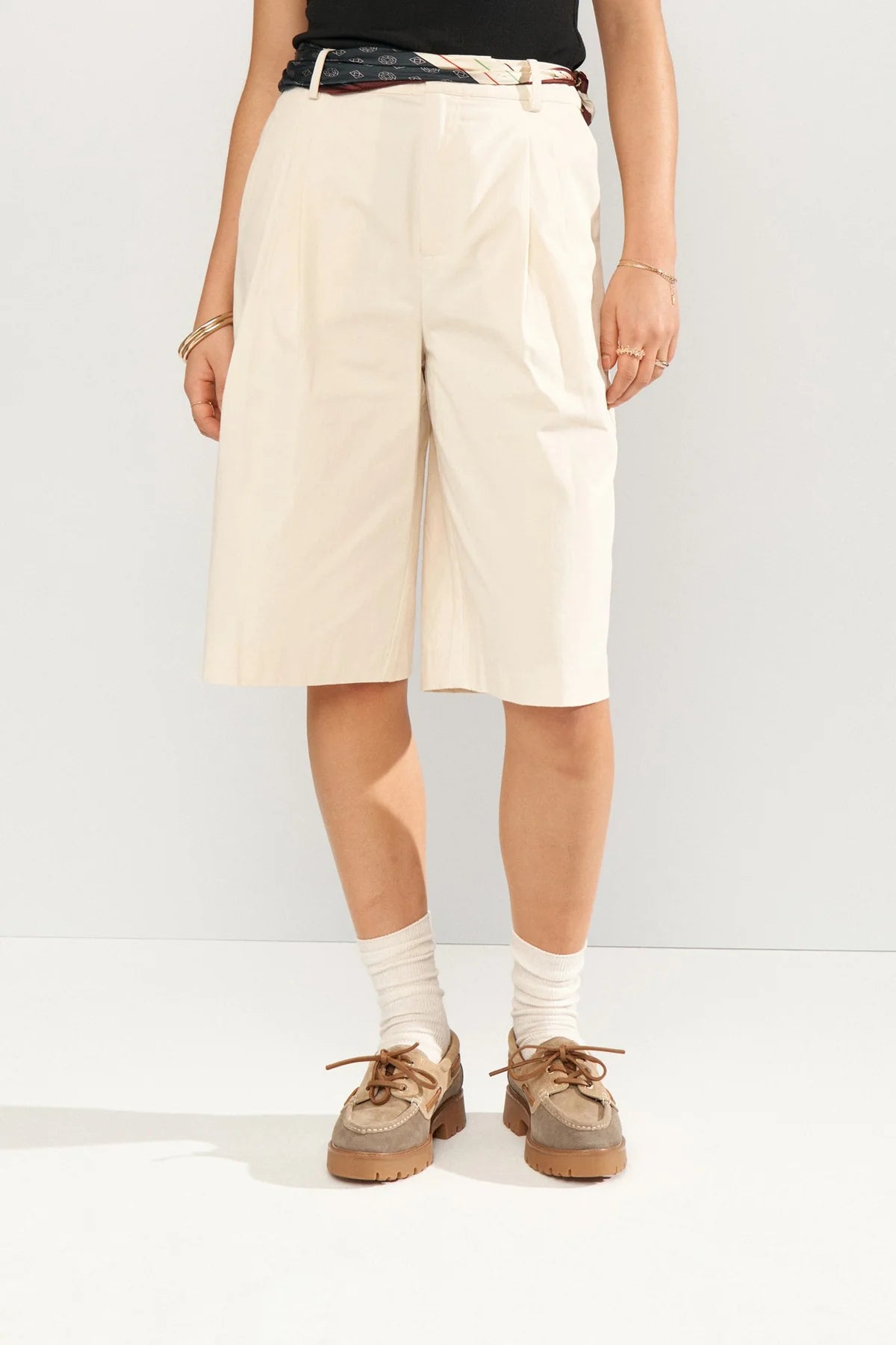Numph Nusunna Shorts In Whitecap Gray