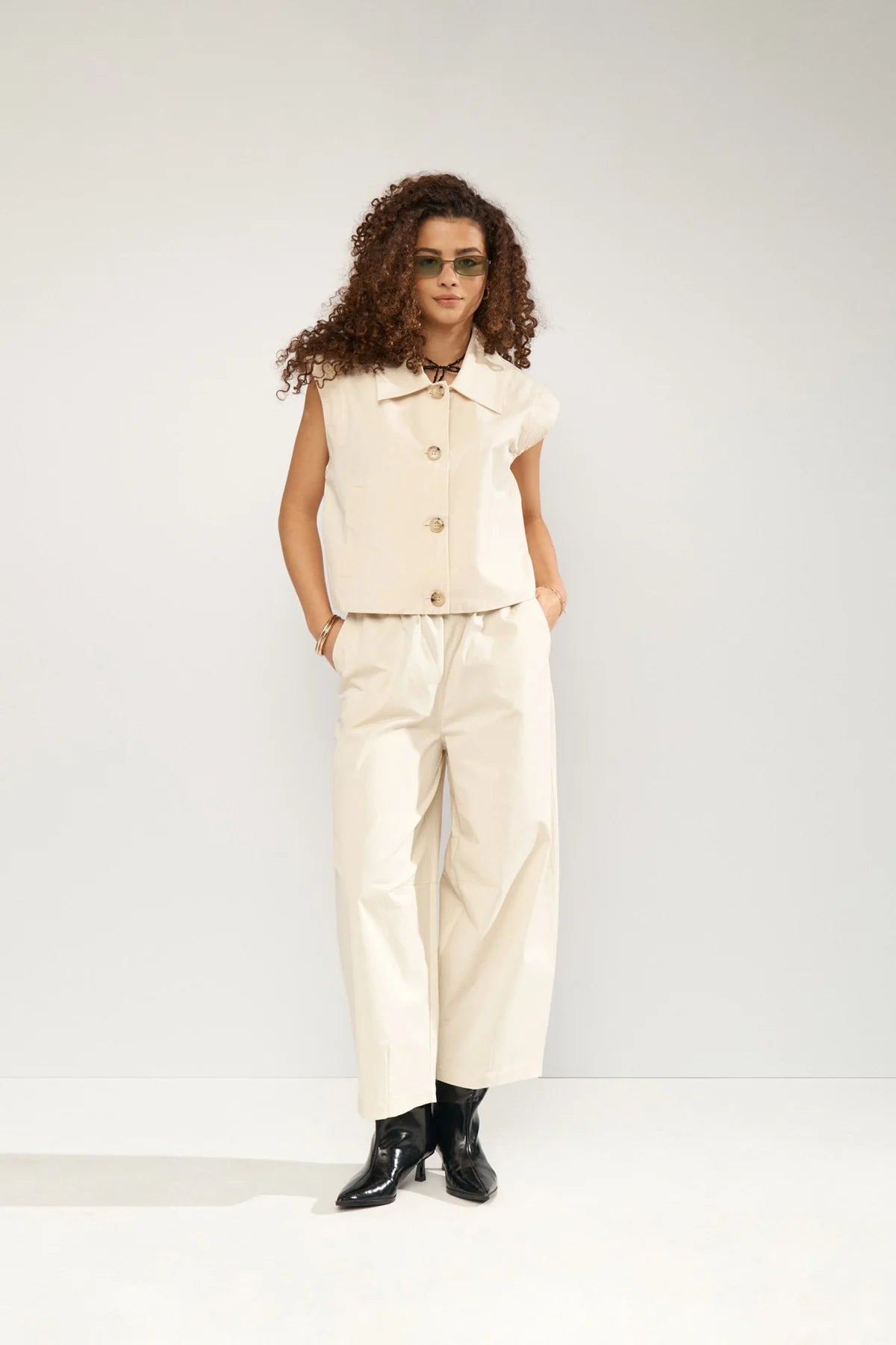 Numph Nusunna Vest In Whitecap Gray
