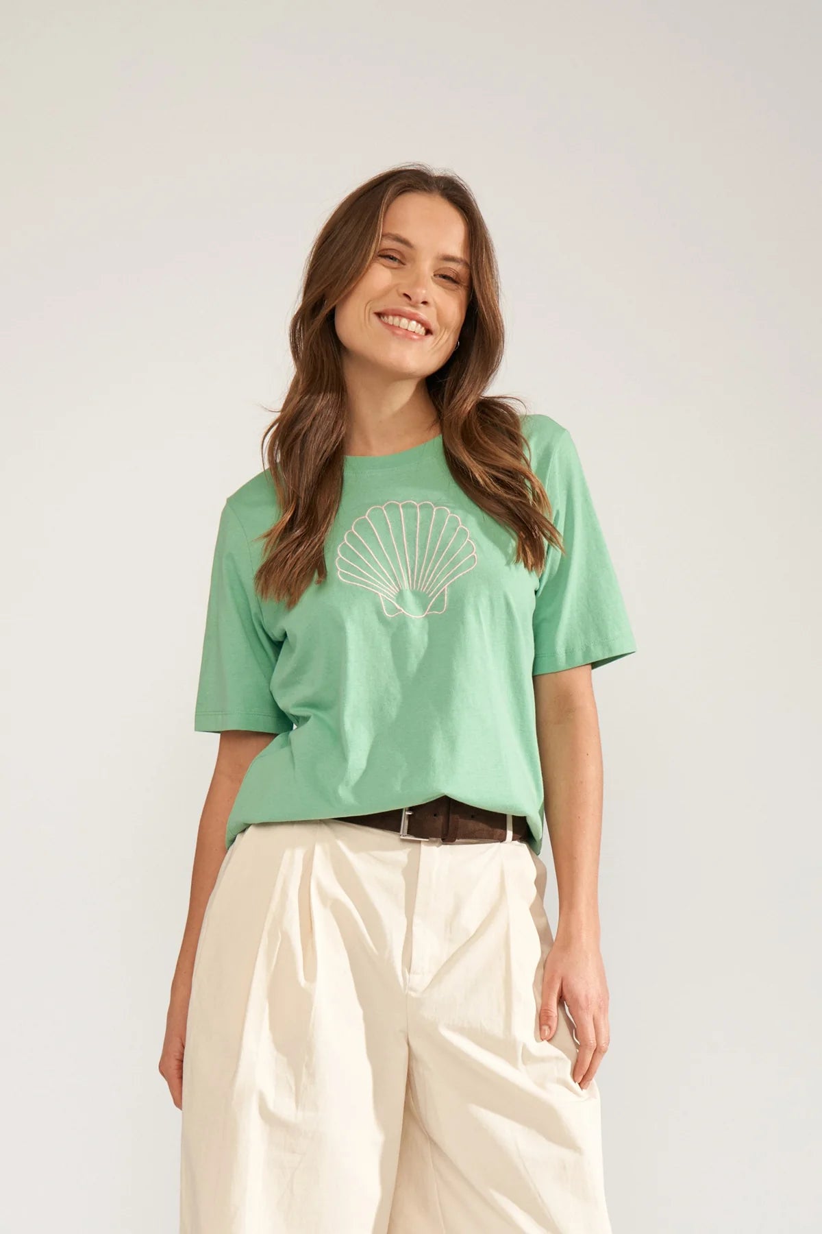 Numph Nutide T-Shirt In Absinthe Green