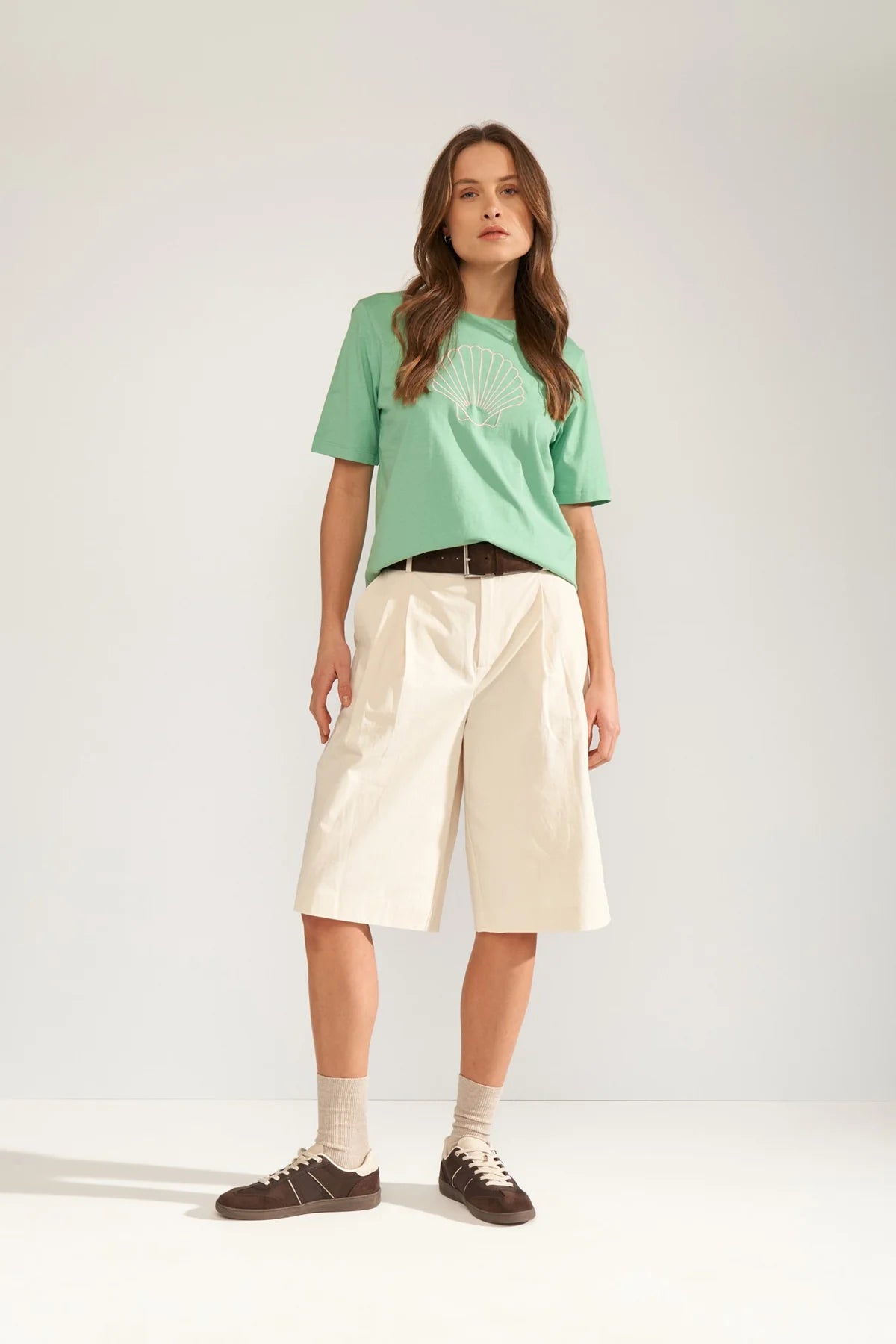 Numph Nutide T-Shirt In Absinthe Green