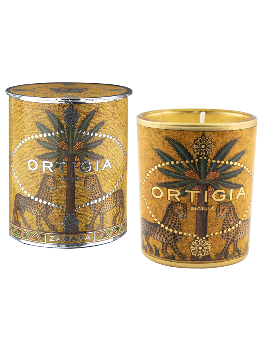 Ortigia Small Decorated Candle in Zagara