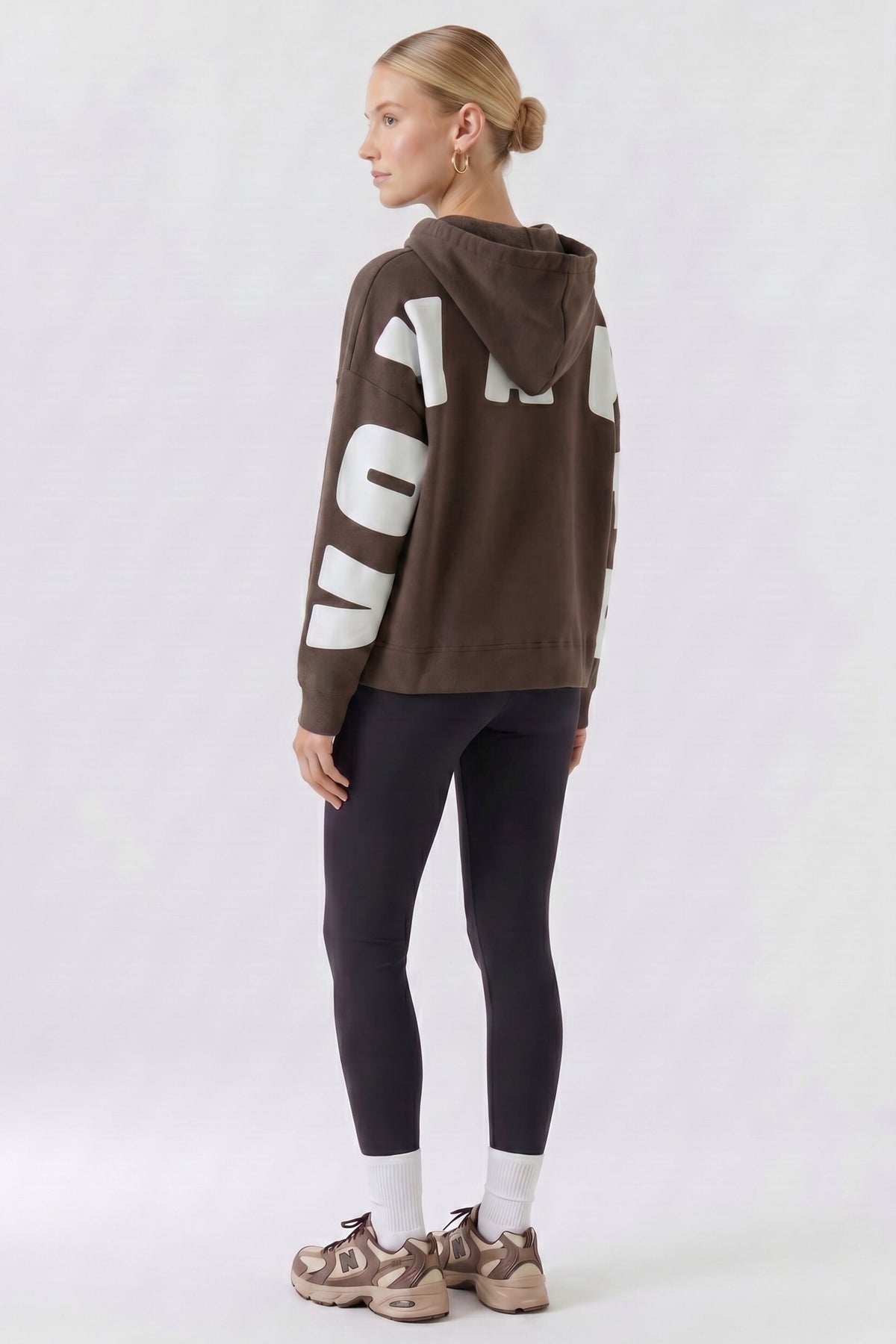 Oui Hooded Sweatshirt in Chocolate 100432