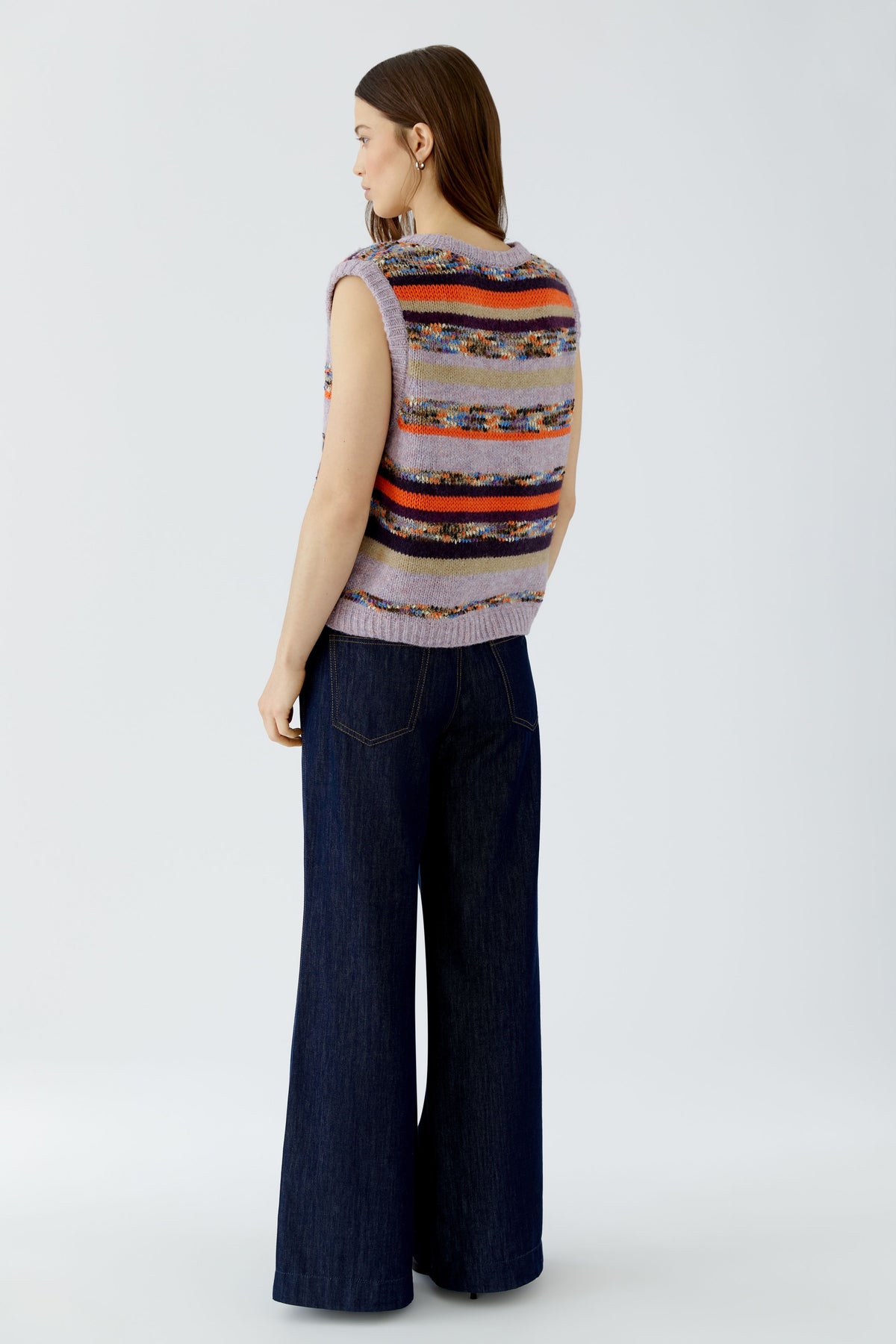 Oui Vest in Liliac and Camel 98972