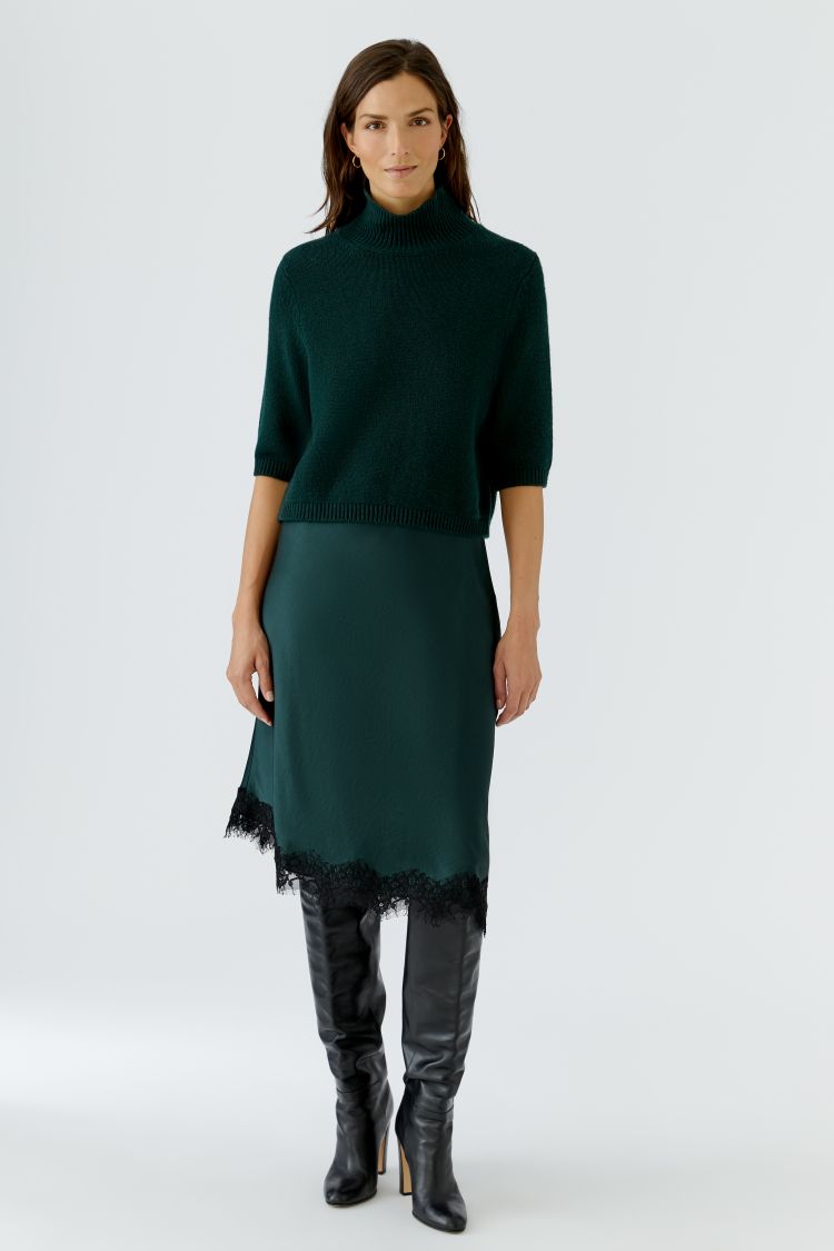 Oui Pullover in Forest Green 99806