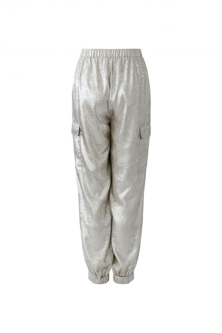 Oui Trousers In Silver 97484