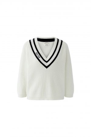 Oui Pullover In Black And White