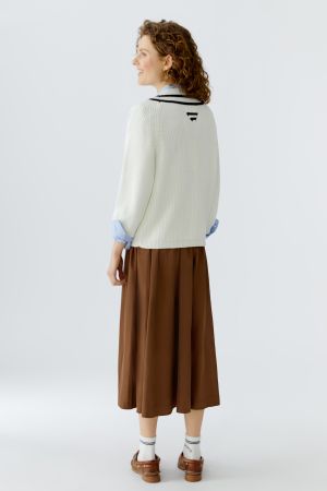 Oui Pullover In Black And White