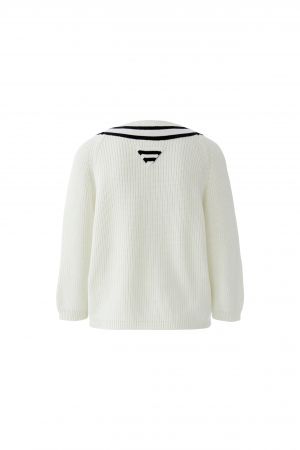 Oui Pullover In Black And White