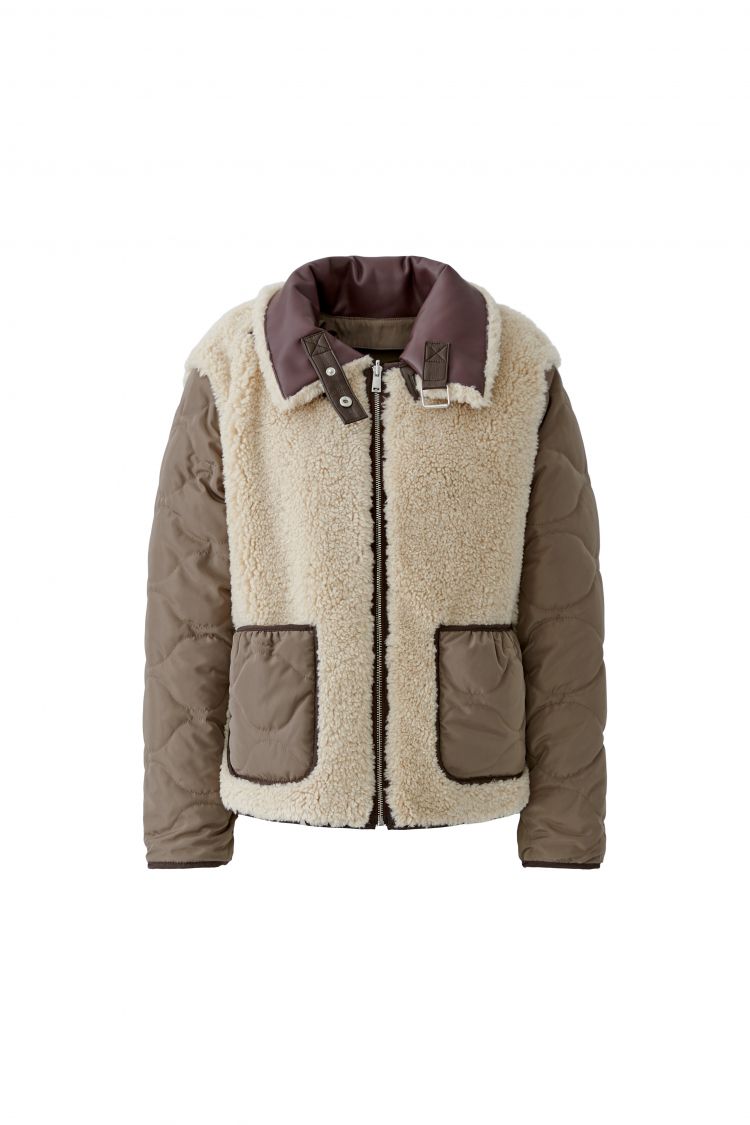 Oui Reversible Jacket in Brown Sugar 99075
