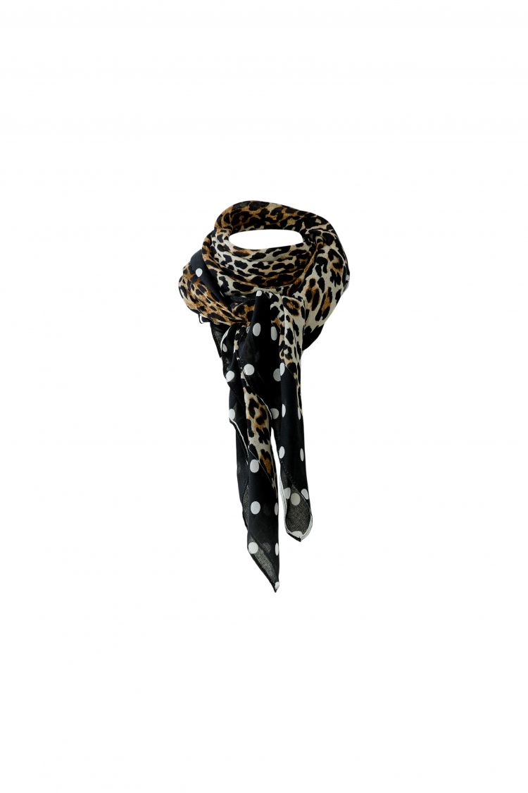 Oui Scarf in Dark Camel Grey 100250