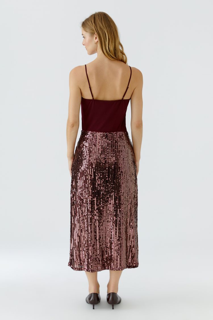 Oui Sequin Skirt in Bramble Berry 99946