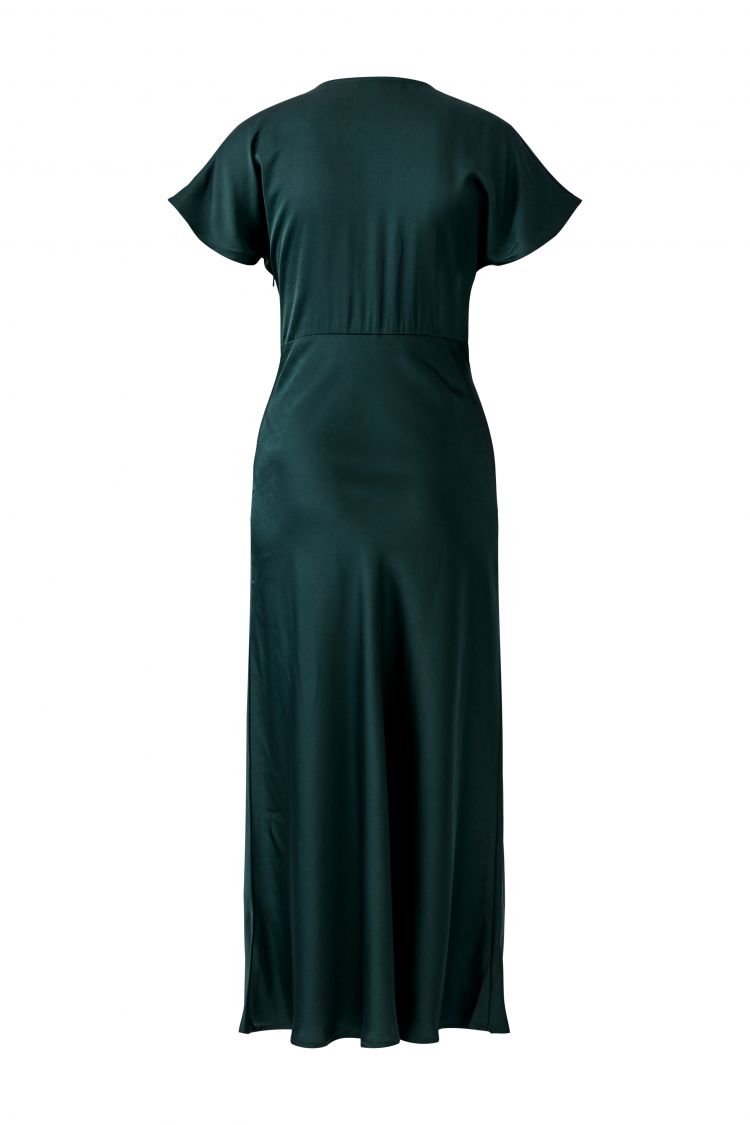 Oui Slip Dress in Forest Green