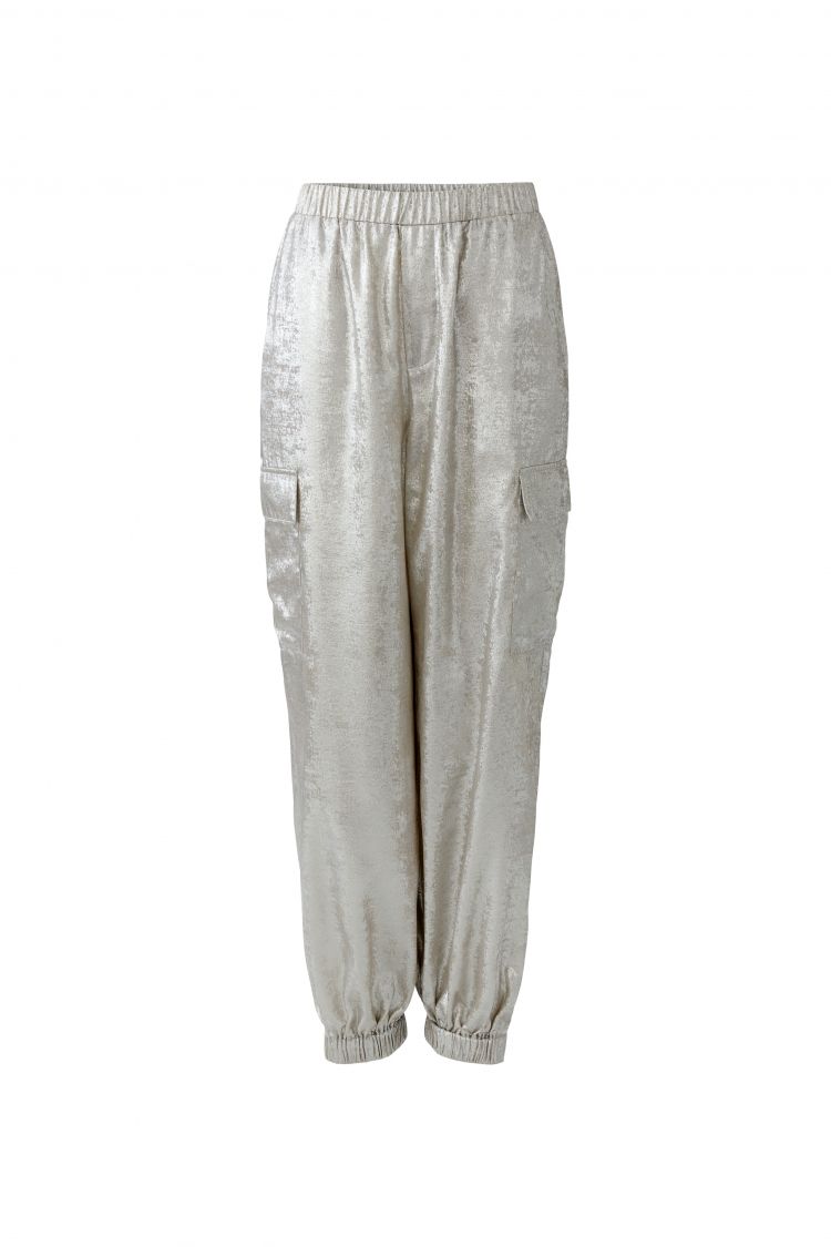 Oui Trousers In Silver 97484
