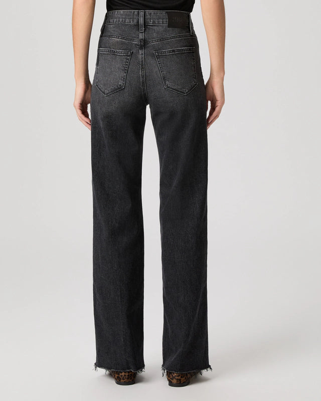 Paige Anessa 31" Jean with Raw Hem in Viper Black Distressed